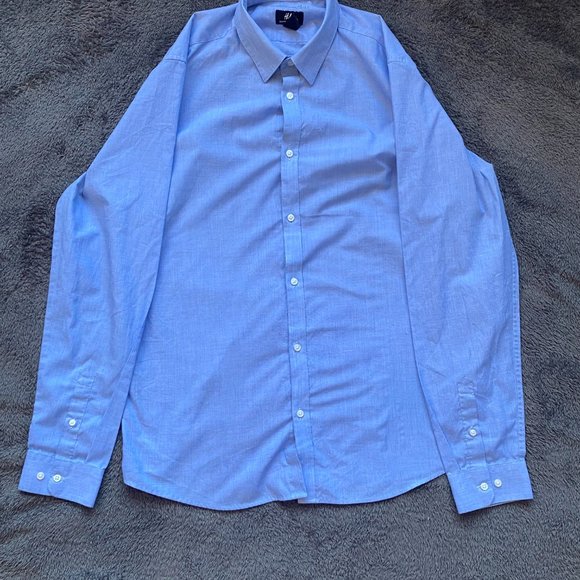 H&M Men's Light Blue Shirt, Large - Picture 2 of 5